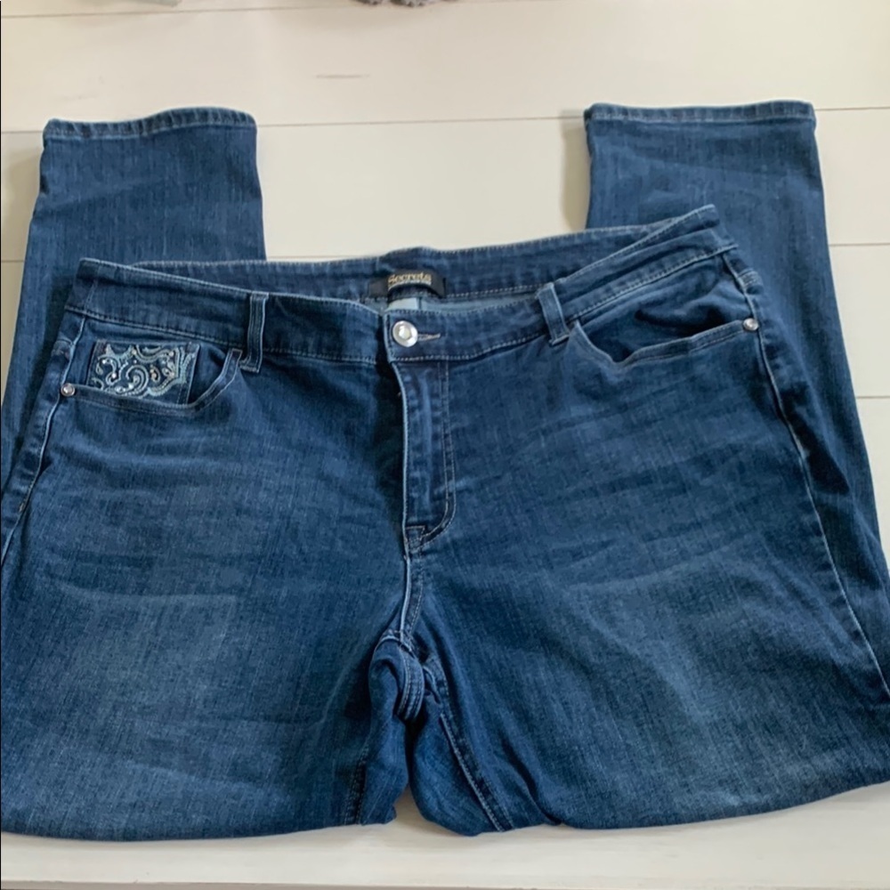 Secrets by David Ve Red Blue Denim Jeans